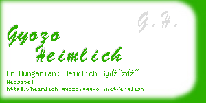 gyozo heimlich business card